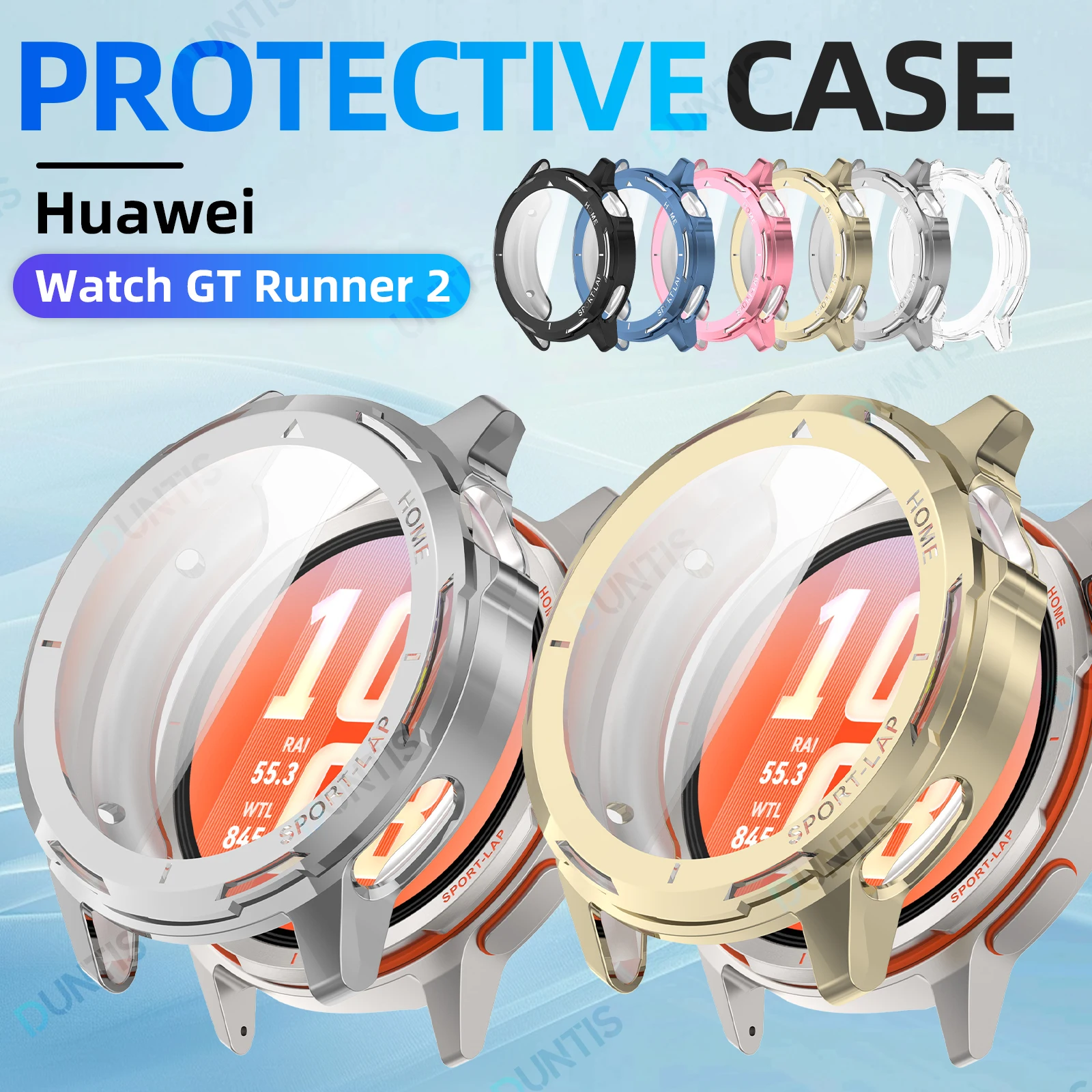 

Чехол для Huawei Watch GT Runner 2, мягкий защитный чехол из ТПУ для экрана, универсальный защитный бампер, аксессуары