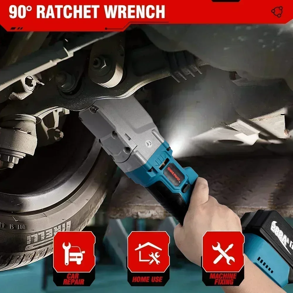 ONEVAN Brushless Electric Ratchet Wrench 1/2\'\' 1000NM Removal Screw Nut 4800RPM Car Repair Power Tool for Makita 18V Battery