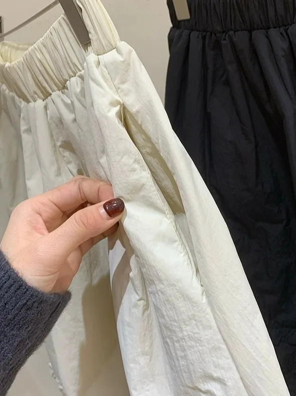 الكورية Sle بسيط القطن مزيج المرأة تنورة الربيع الصيف الخريف عالية الخصر ألف خط تنورة لباس غير رسمي زهرة برعم تنورة #4