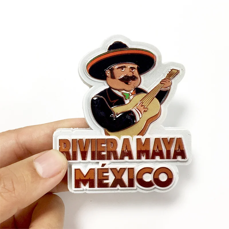 

Mexico Riviera Maya Guitarist Mariachi Fridge Magnet 3D Resin Refrigerator Magnets Decoración Hogar Home Decor Items Cute Magnet