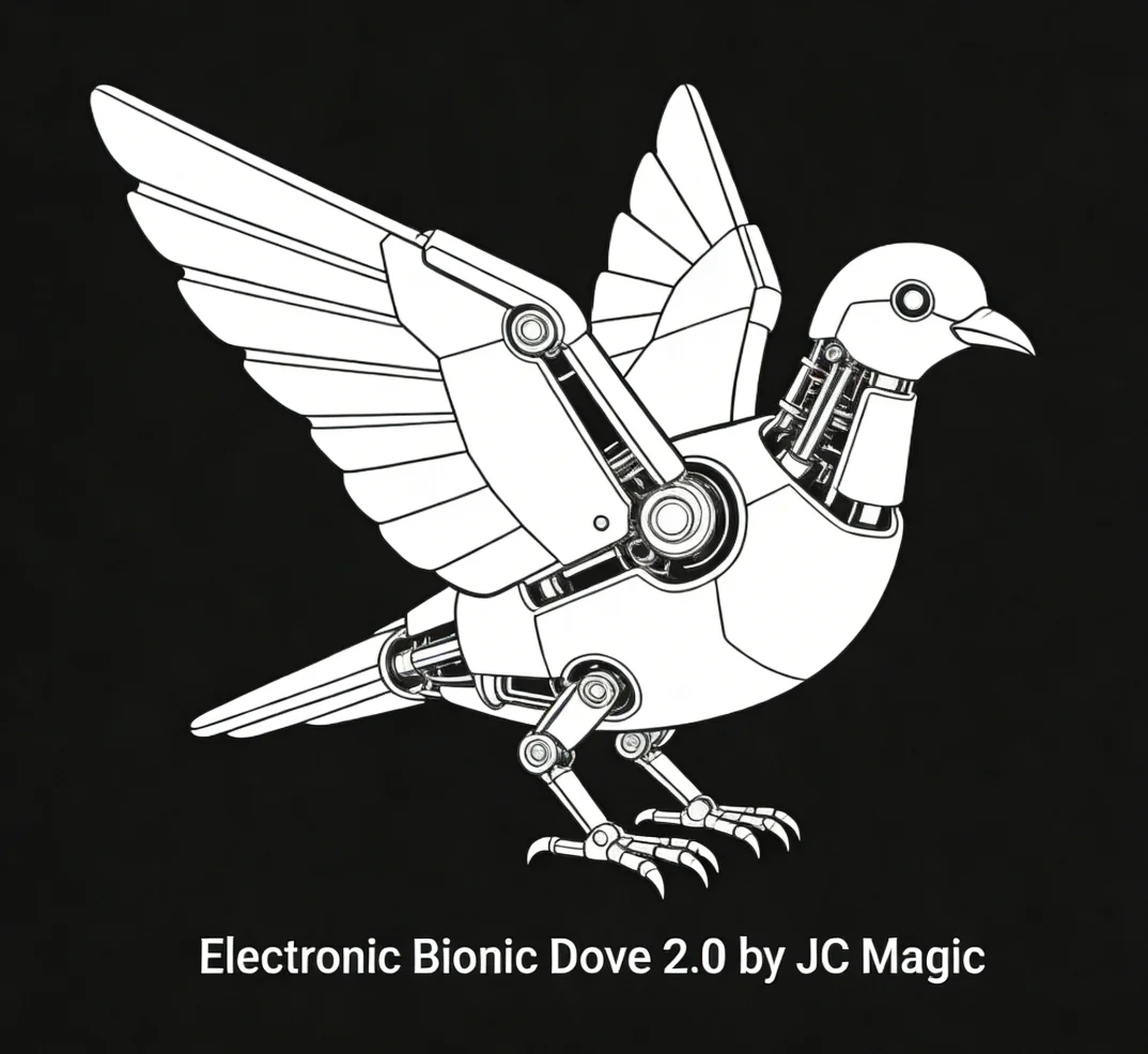 Electronic Bionic Dove 2.0 by JC Magic, Classic Appearing Dove Production Trick for Stage Illusion Performance Mentalism Gimmick