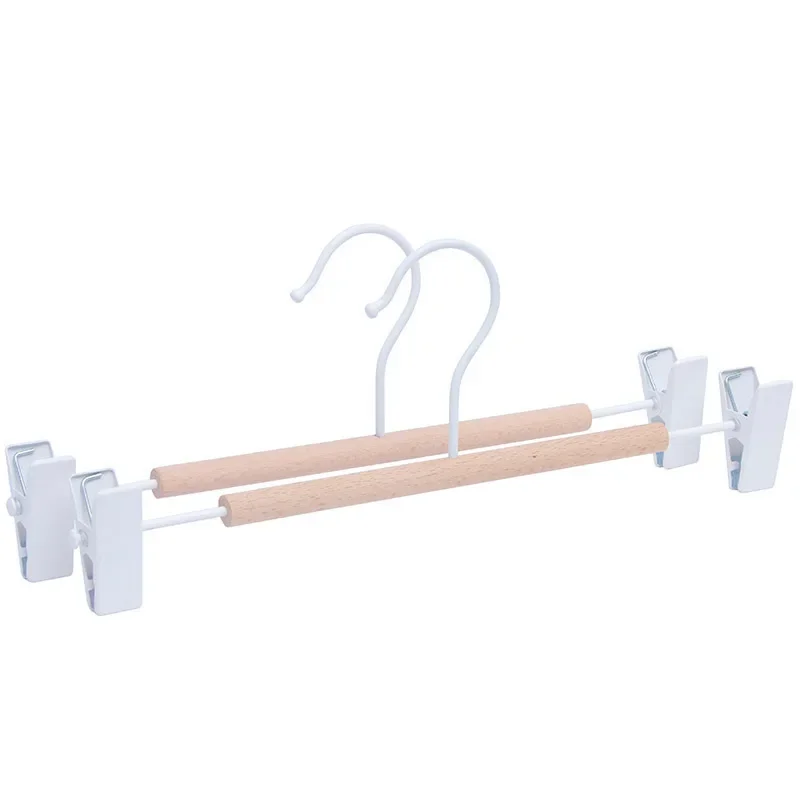 5Pcs Multifunctional Trouser Rack with Clips Retractable Non-slip Pant Rack Bedroom Closet Organizer Wardrobe Storage Hanger