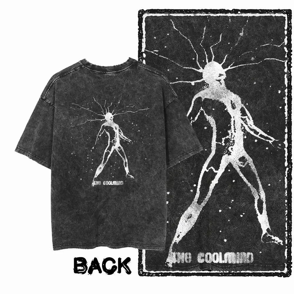 G13 Back Print Cool Herren-T-Shirt aus 100 % Baumwolle mit coolem Aufdruck |   Acid Washed Streetwear Big Size Vintage O-Ausschnitt Herren T-Shirt