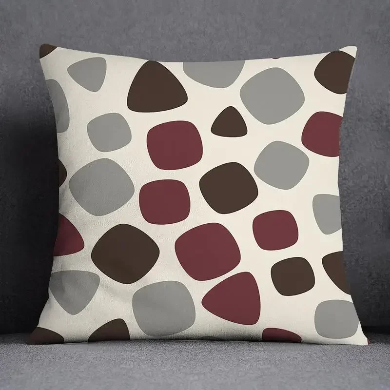 Calm Geometric Color Pillowcase Home Decor Gift  Square   Office  Cushion Cover 45x45