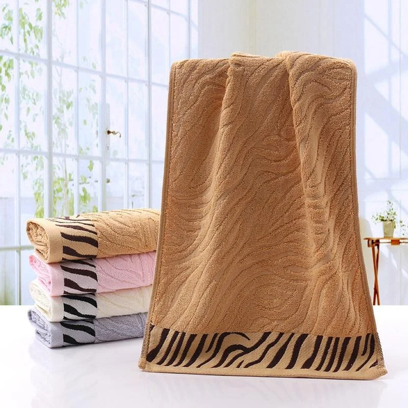 Cotton Embroidered Tiger Pattern Bamboo Fiber Bath Towel Soft and Comfortable Towel Super Absorbent Hand Towel  ,