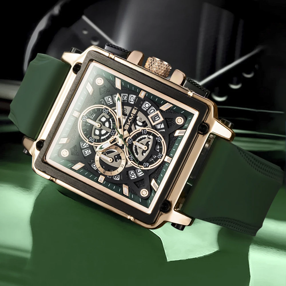 SKMEI Orologio con movimento al quarzo alla moda per uomo Donna Orologio da polso con data Orologio da polso impermeabile con design alla moda di lusso Reloj Hombre