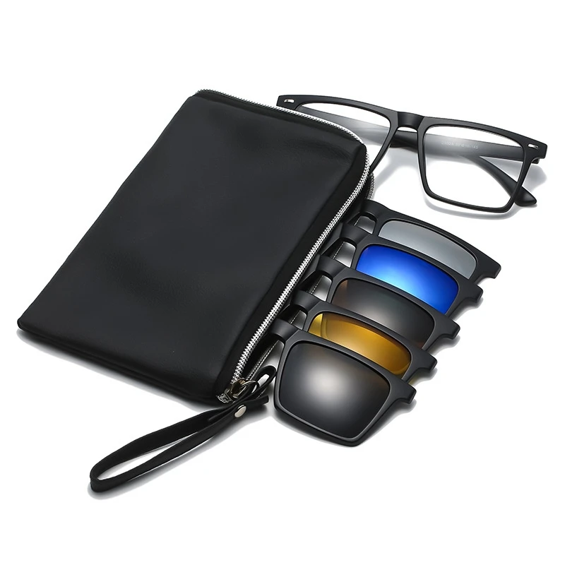 FIRADA Business Fashion Eyewear New Vintage Square TR90 Magnet Eyeglasses Myopia Optical Prescription Glasses Frame For Men 2302