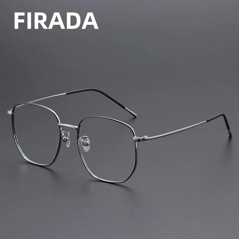 

FIRADA модные удобные очки, роскошные квадратные очки, большие размеры, оправа для очков по рецепту для мужчин и женщин 12119-C