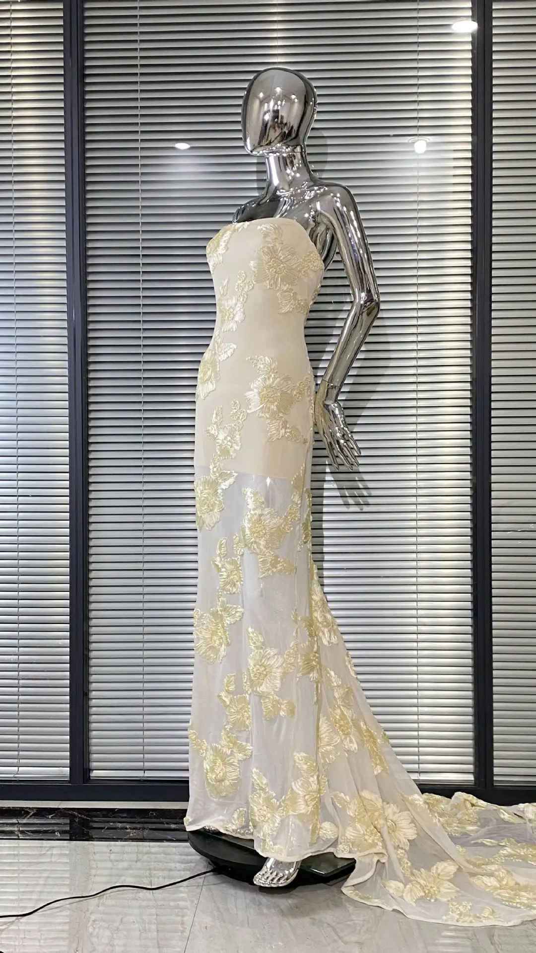 Robe de soirée sans bretelles pour femmes, tenue de luxe, moulante, Jacquard, Maxi, tenues de Club de célébrités, nouvelle collection été 2025