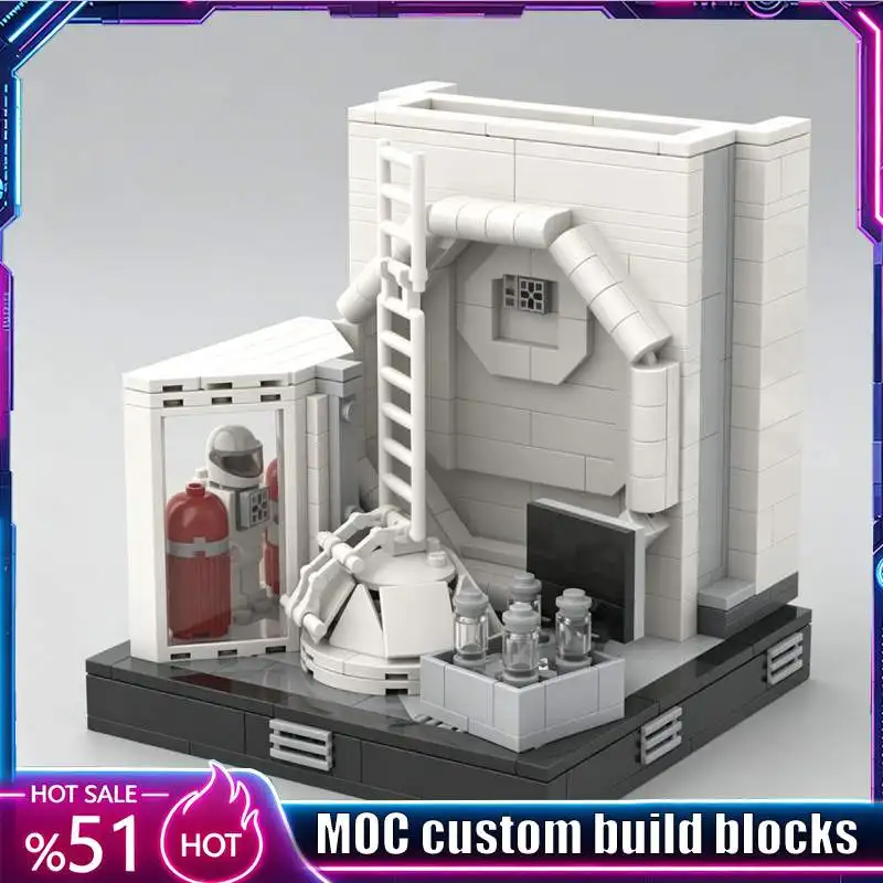 

575PCS Sci Fi Space Station Scene MOC Model Custom Puzzle Blocks Architecture DIY Creative Assembly Educational Toy Display Gift