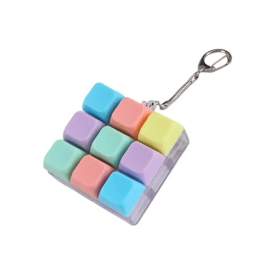 

Keyboard Fidget Toy, Fidget Clicker Keychain Stress Relief Button Toy, Button Fidget Gifts for Adults to Relieve Stress and Pas