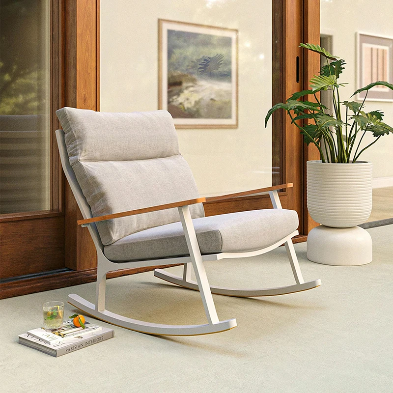 

Balcony Garden Rocking Chair Leisure Chair High-end Villa Outdoor Seat Model Room Sales Office Waterproof and Sunscreen