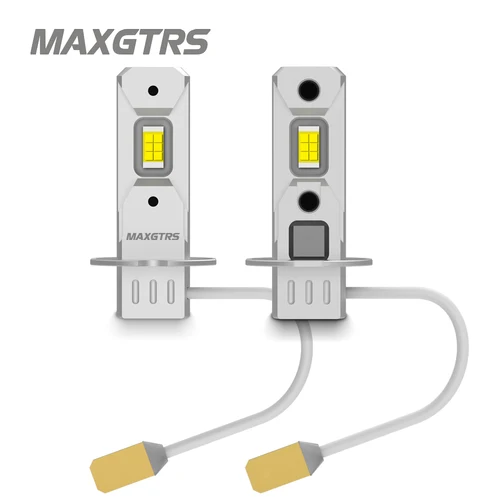 Imagen 1 del producto 2 uds H3 bombilla de faro LED Canbus sin ventilador Luz De Carretera 6500K blanco 3000K amarillo coche camión luz antiniebla LED lámpara de conducción DRL 12V -24V