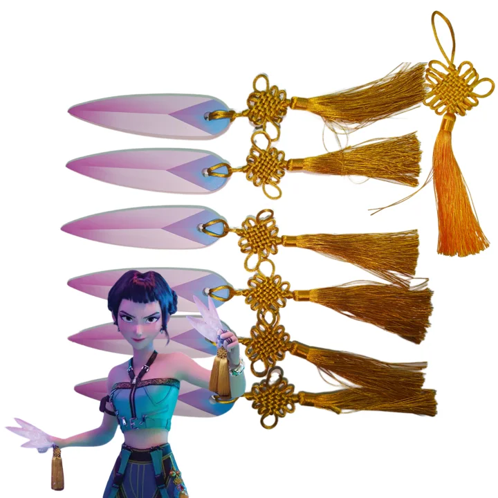 

Kpop Demon Hunter Huntrix Zoey Реквизит Зои Оружие Бамбуковый высококачественный нож Божественный меч Zoey Прочные аксессуары для косплея