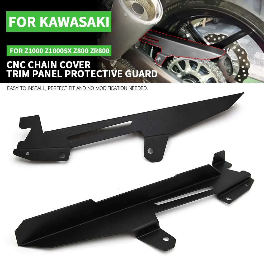 Cnc corrente capa guarnição painel protetor para kawasaki z1000 z 1000 z1000sx Z1000-SX z800 zr800 todos os anos acessórios de moto
