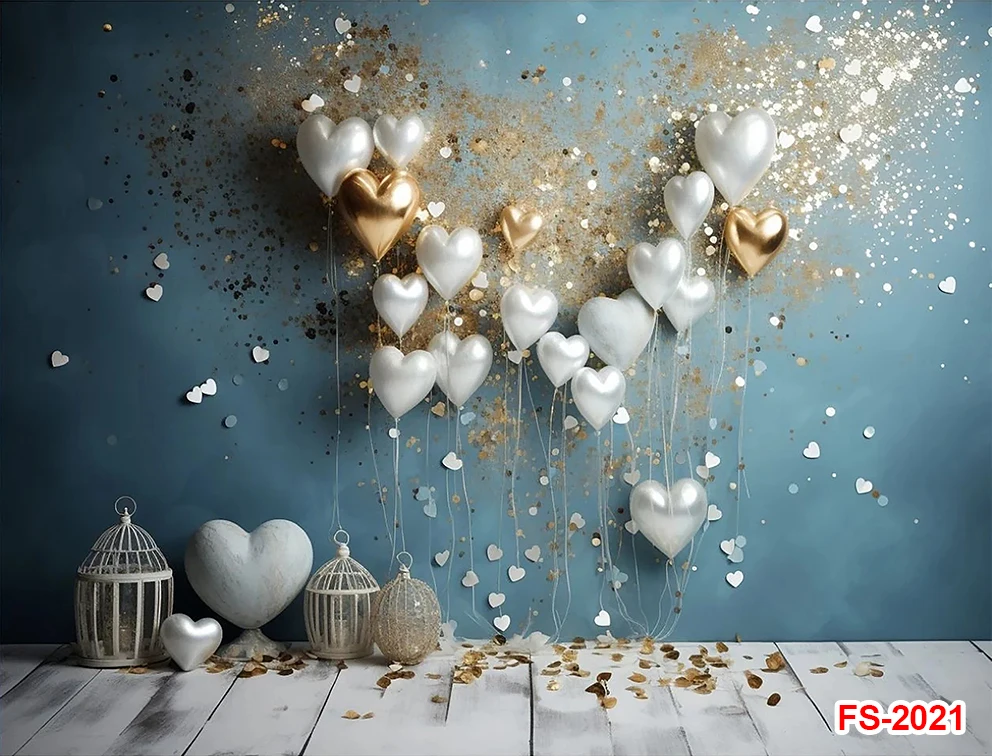 Cerimonia di nozze tenda blu amore fiori Glitter dorati fondali per candele maternità fotografica sfondi per ritratti per adulti