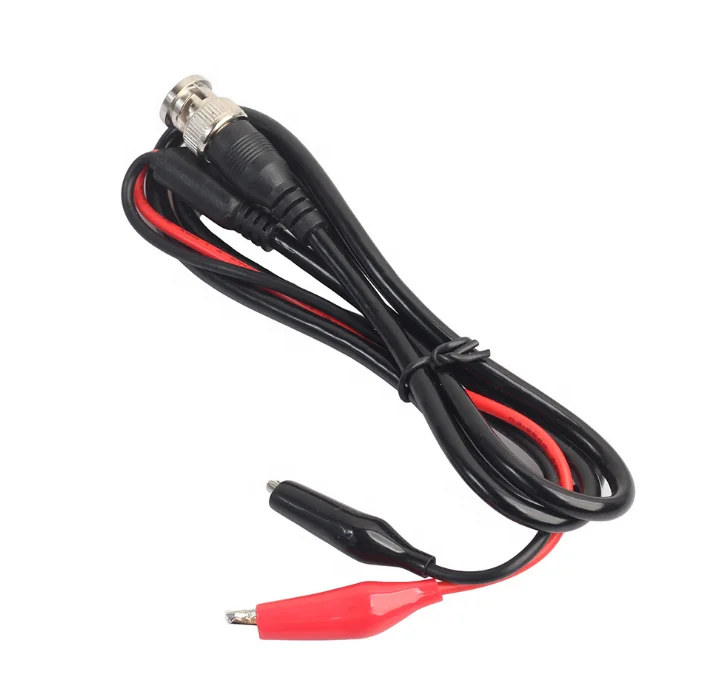 BNC to double alligator clip test lead Q9 oscilloscope probe lead 75 ohm signal cable