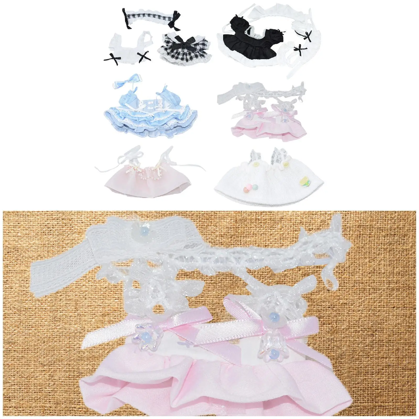 17 سنتيمتر ملابس دمى إكسسوارات ملابس الدمى للفتيات الصغيرات هدية قلادة ملابس دمى لعبة دمية ذاتية الصنع