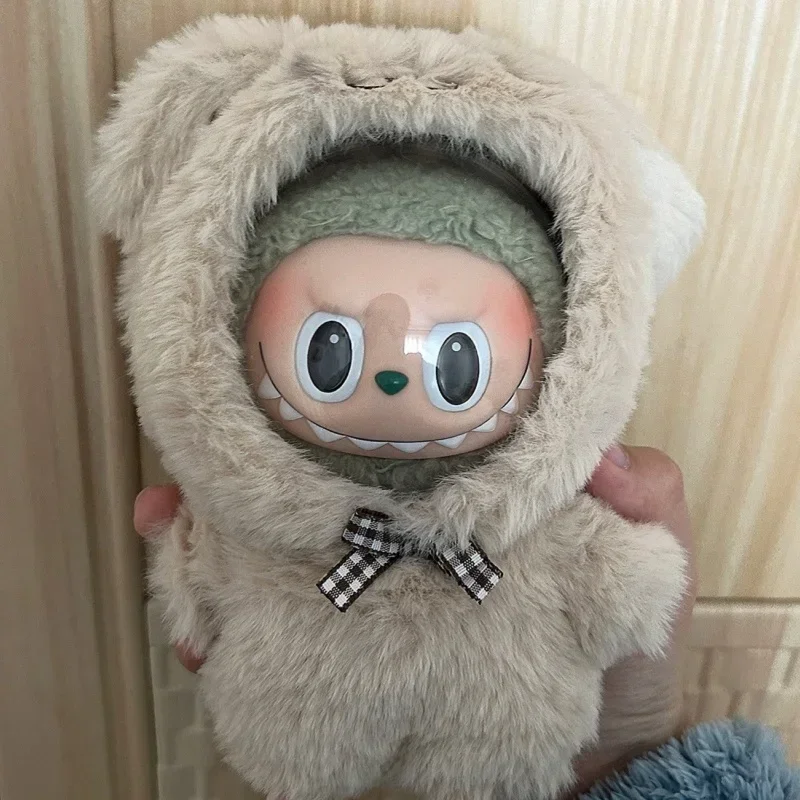 15cm Labubu Doll Only Clothes Kuromi Cinnamon Fashion Clothes felpe con cappuccio vestiti per bambole Color Match felpa con cappuccio Doll Cute