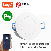 Tuya WiFi/Zigbee Radar Human Presence Detector Light Luminosity Sensor 2 in 1 function  Human Body Sensing Detection Motion PIR