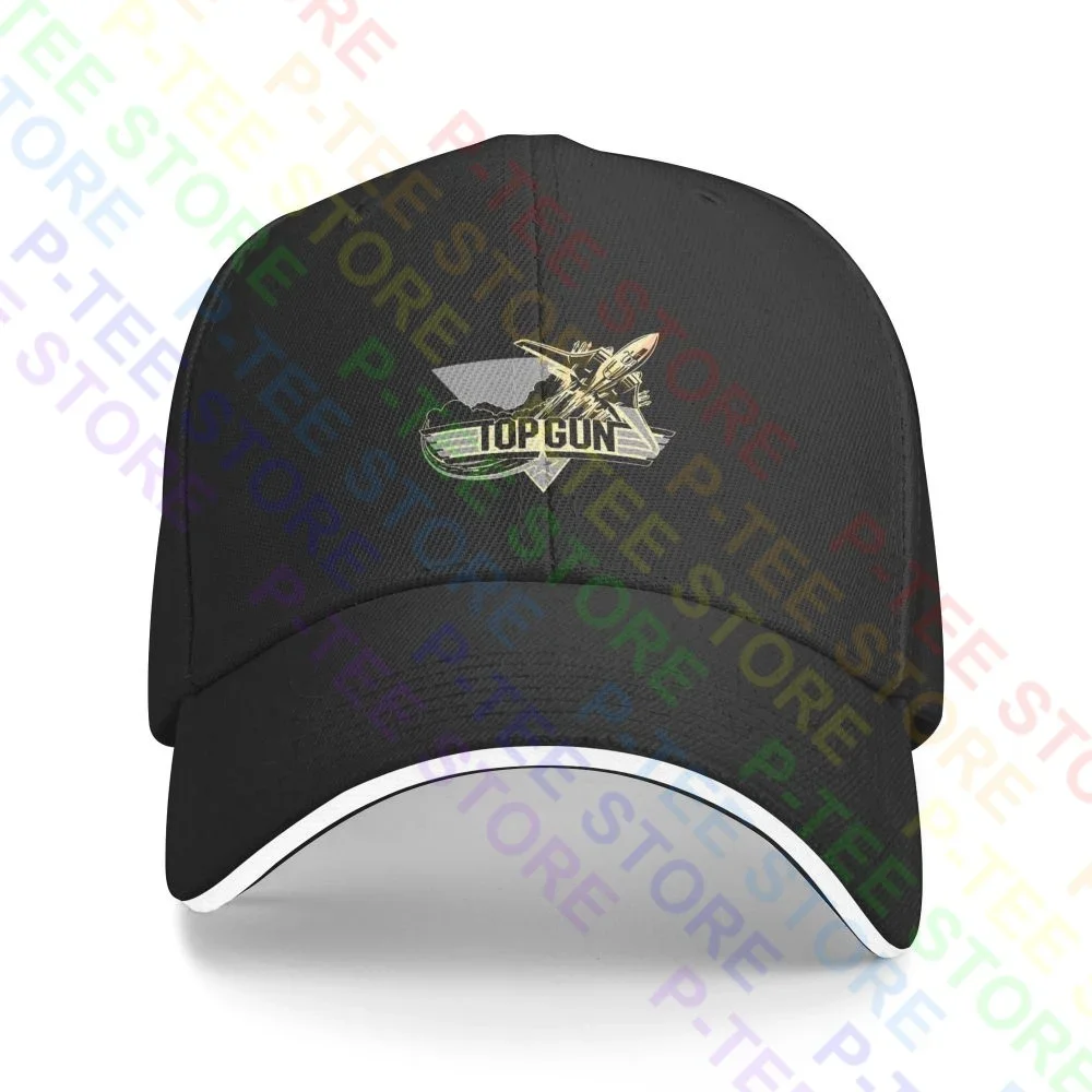 Top Gun Fighter Jet Logo F14 Tomcat Cruise Maverick Goose Pilot Sandwich Cap Baseball Cap Trucker Hat New