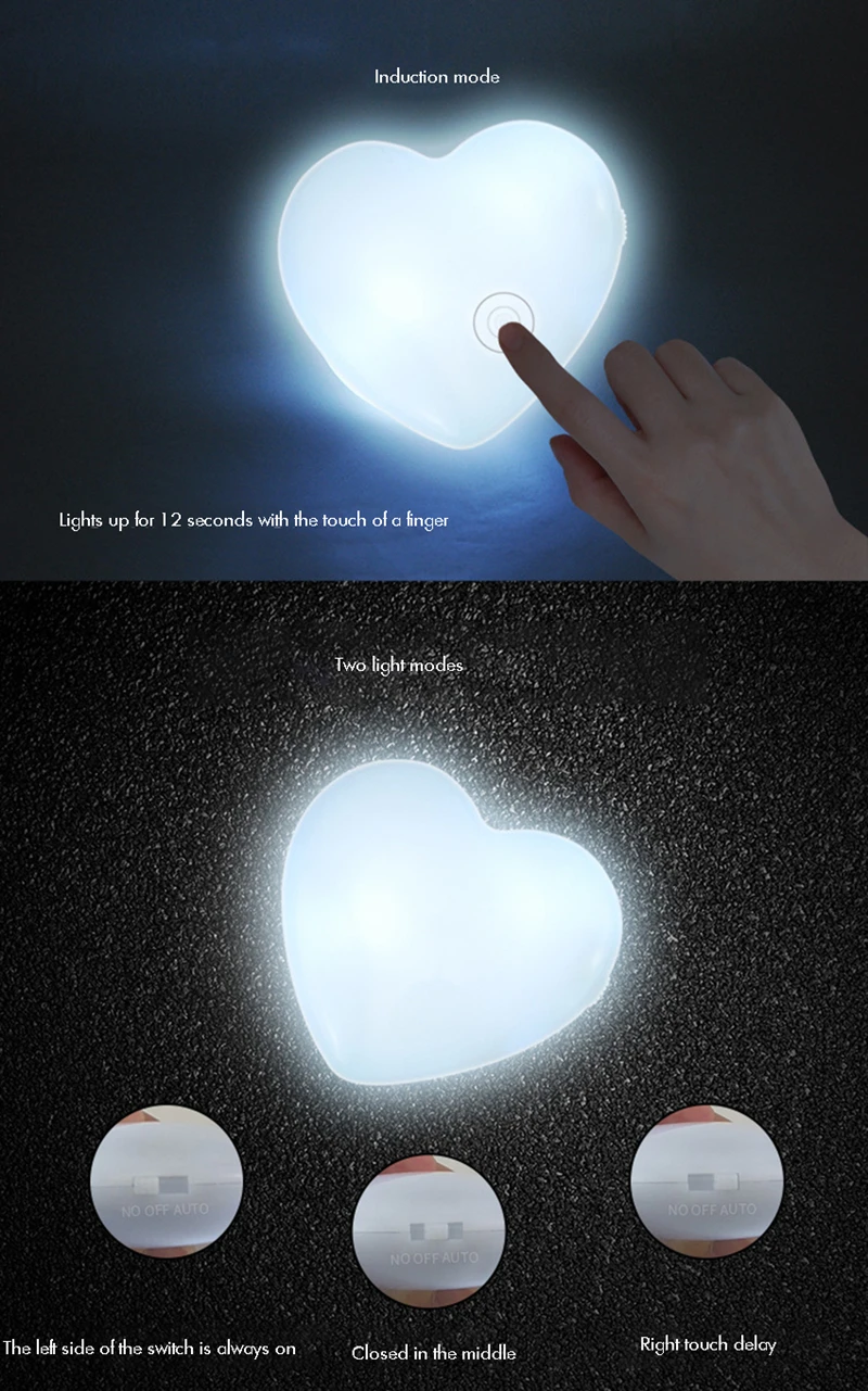 LED กระเป๋าถือกระเป๋าแสงโคมไฟรอบหัวใจรูป Touch Sensor กระเป๋าสตางค์พร้อมพวงกุญแจของขวัญผู้หญิง,แม่,เพื่อน