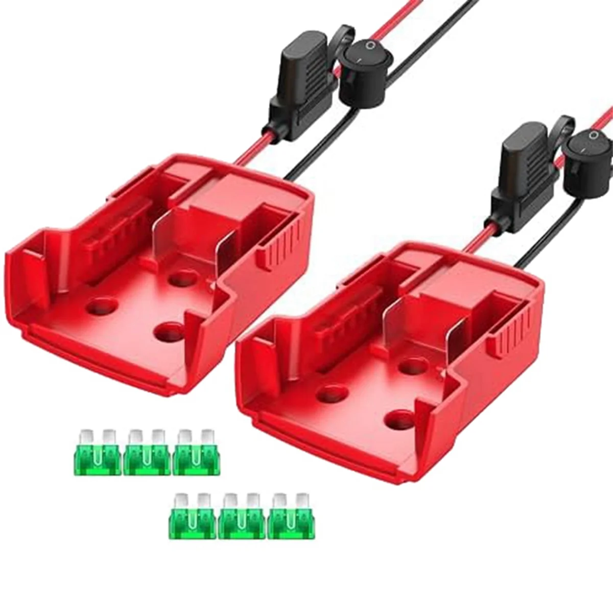 

2 Packs Power Wheels Adapter for Milwaukee M18 Battery Adapter Power Wheels Battery Converter Kit with Fuse