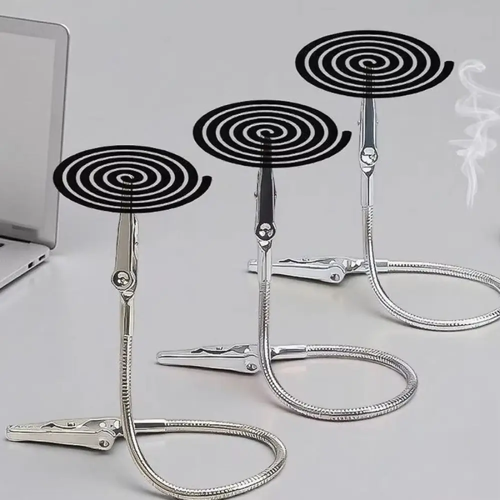 1pc Metal Mosquito-repellent Incense Clip Bendable Double-ended Broken Incense Clip Extended Hose Mosquito Coil Support