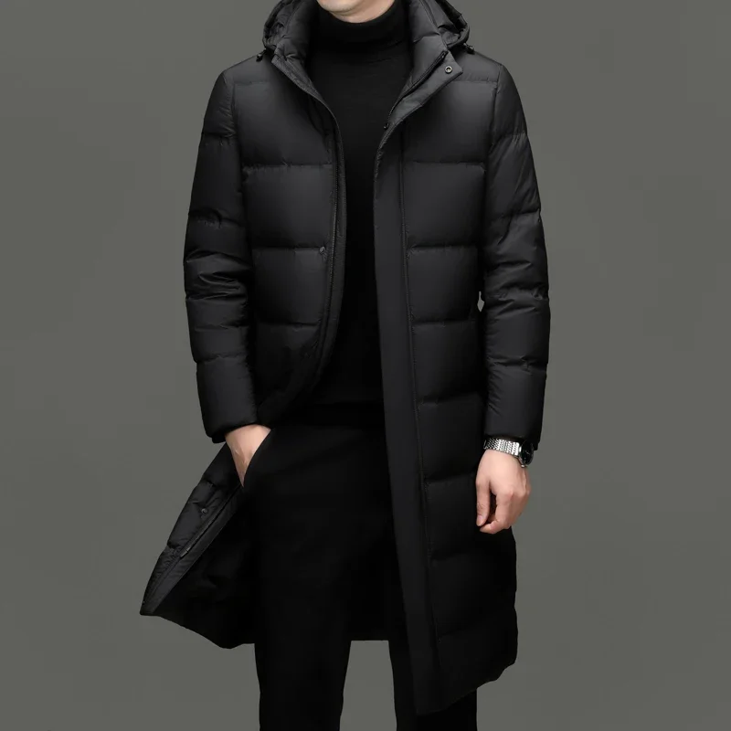 Long Down Jacket Man Puffer Jacket Luxury Down Padding Male Winter Brand Men\'s Padded Jacket Casual Warm Man Winter Coat