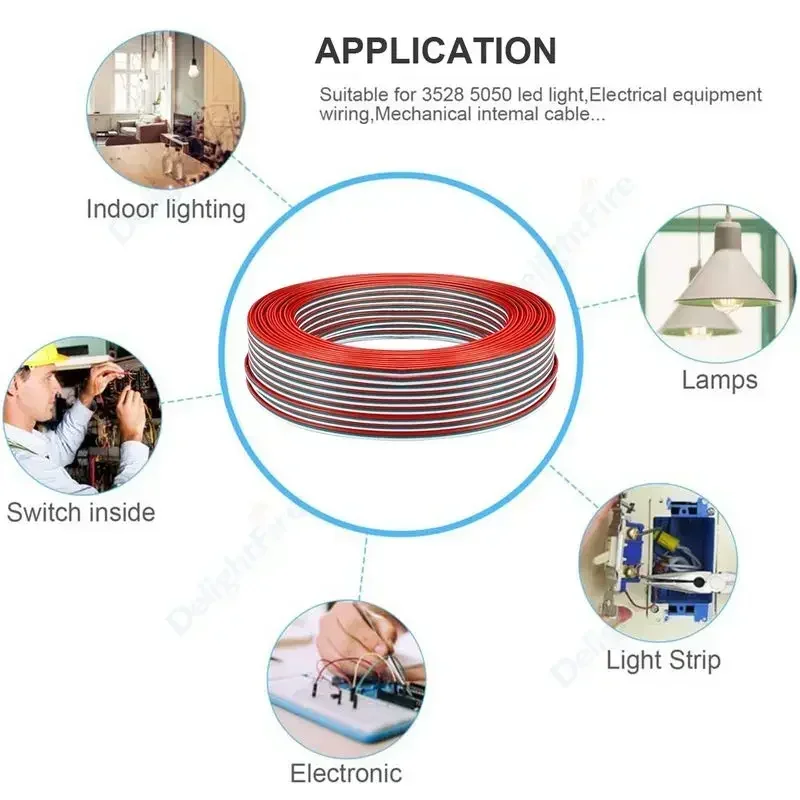 3 Pin 12 V Elektrische Draad Flexibele Vertind Koperen Koord LED Strip Verlengkabel Voor WS2811 WS2812B COB Lichtbalk JST Connectors