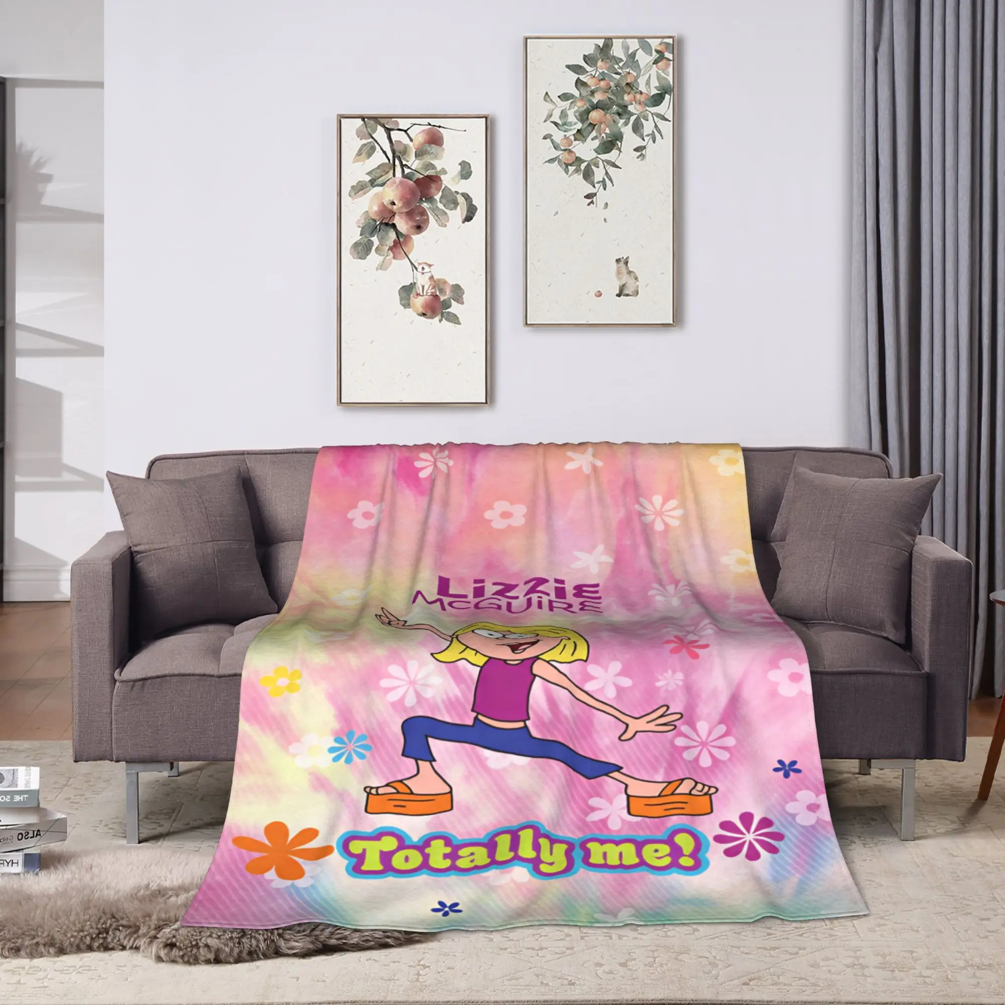 Lizzies Cartoon McGuires Flannel Blanket  Soft Warm Throw Blanket for Couch Bed Travel Office Print Bedspread Sofa Bed Cover