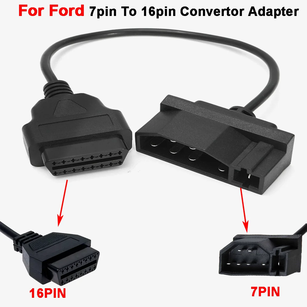 

Для Ford 7-контактный на 16-контактный преобразователь OBD2, кабель-адаптер, автоматический диагностический разъем, адаптер