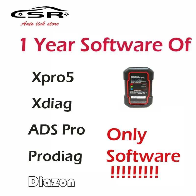Diagzone 1 Year Software Of Xpro5/Xdiag/ADS Pro/Prodiag Work CAN FD Upgrade Software Unlock SGW FCA Supports O