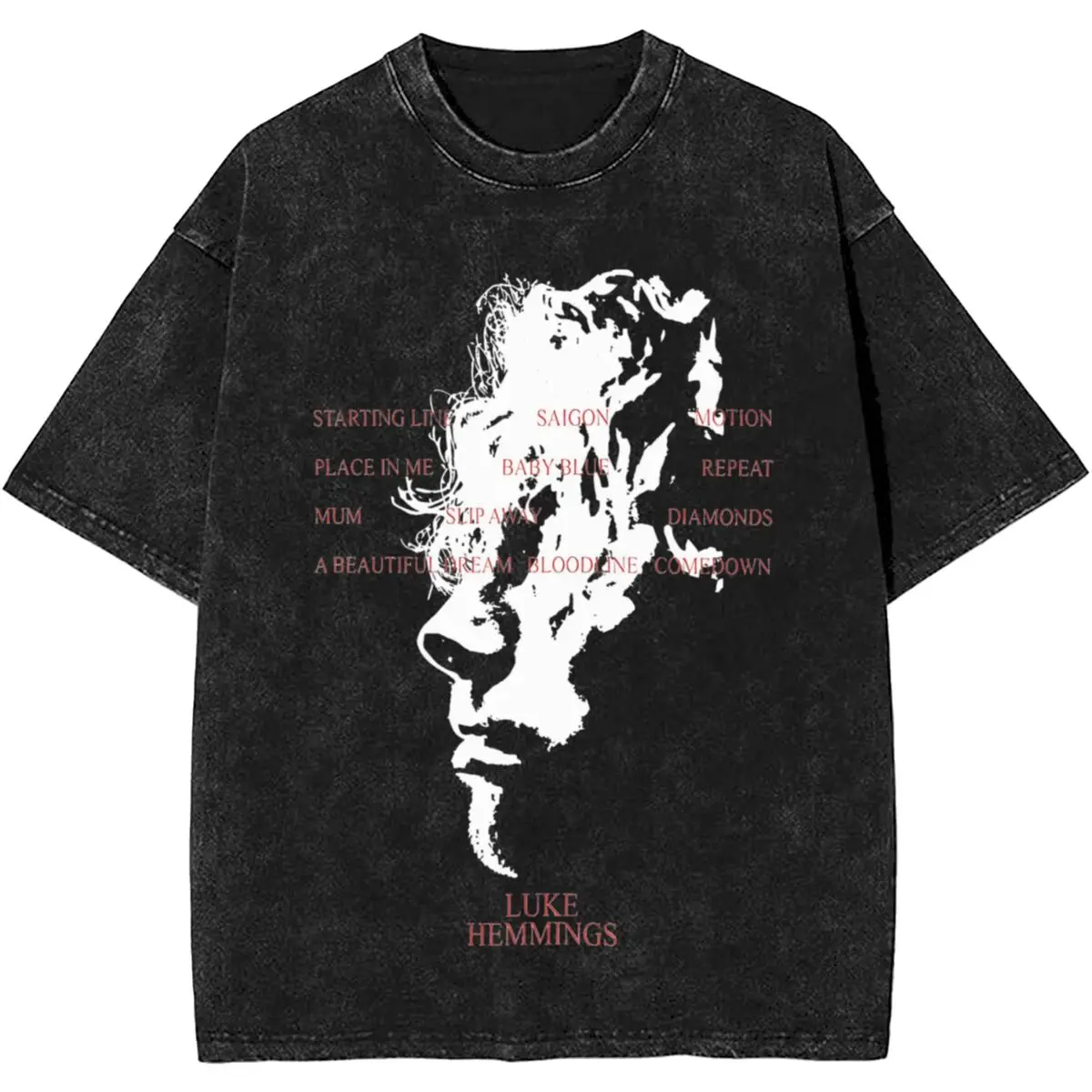 

Luke Hemmings Merch Album Washed T Shirts Streetwear Hip Hop Fashion T-Shirt Tee Shirt for Men Women 100% Cotton Streetwear