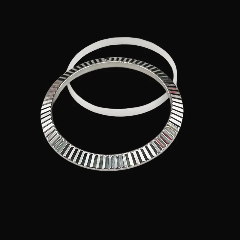 Watch Accessories Silver Gold Rose Gold Steel Dajust Fluted Bezel Fit For RLX 41mm Date Just Watch