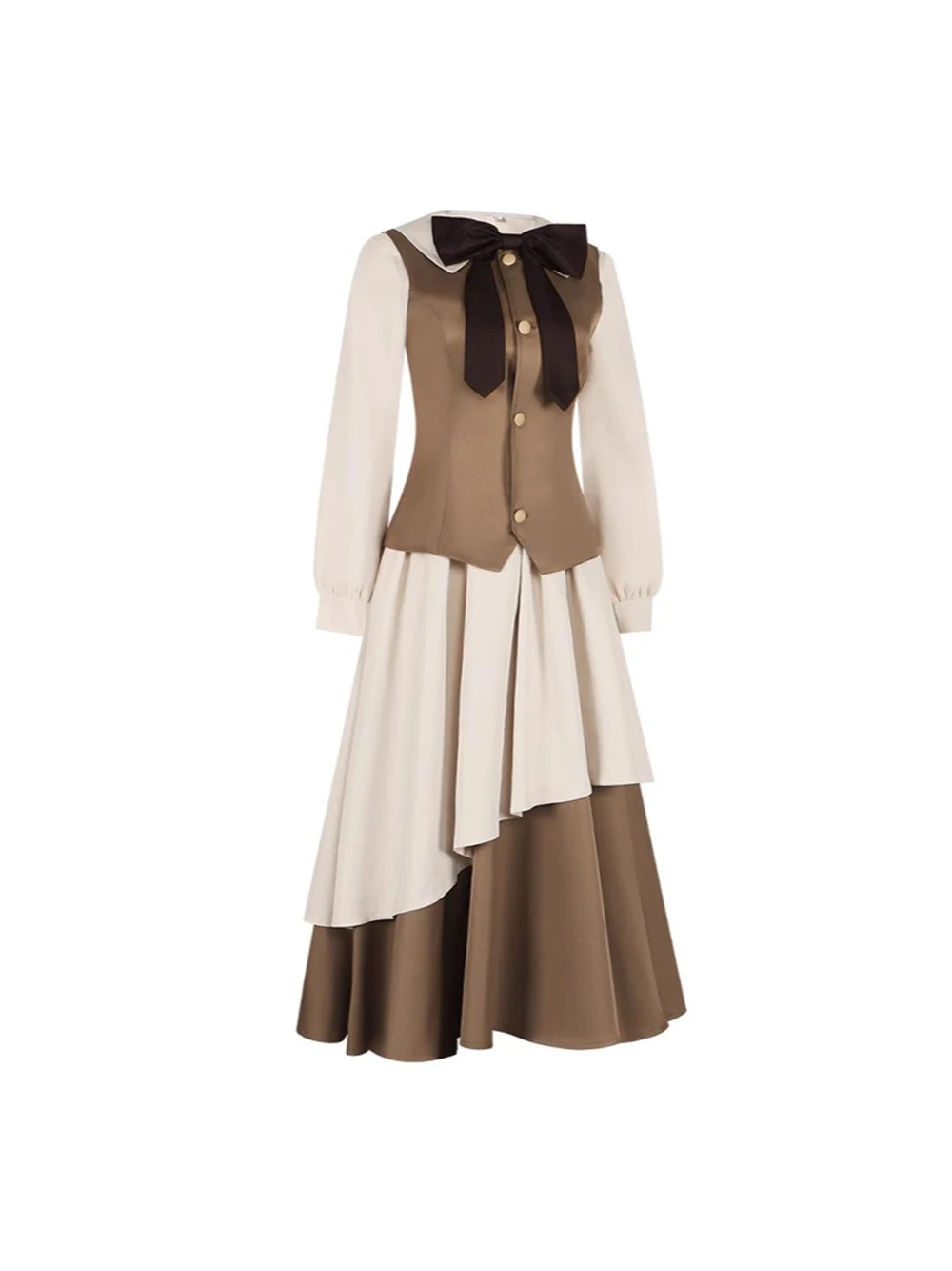 Elegante abito anime vittoriano con colletto in pizzo - Costume cosplay per ragazza magica per convenzioni ed eventi a tema