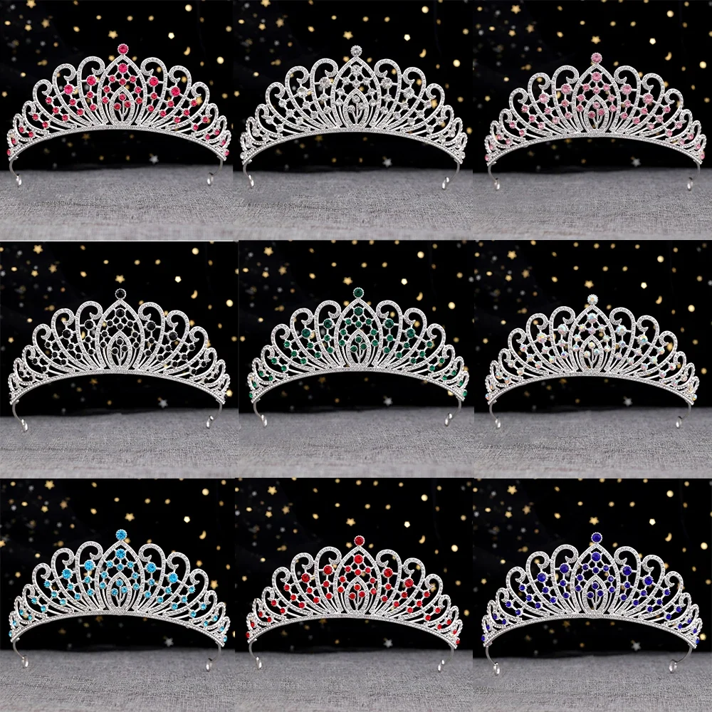 

Princess Queen Crystal Crown Bridal Baroque Vintage Headwear RhinestoneTiara for Women Wedding Party Hair Accessories Jewelry