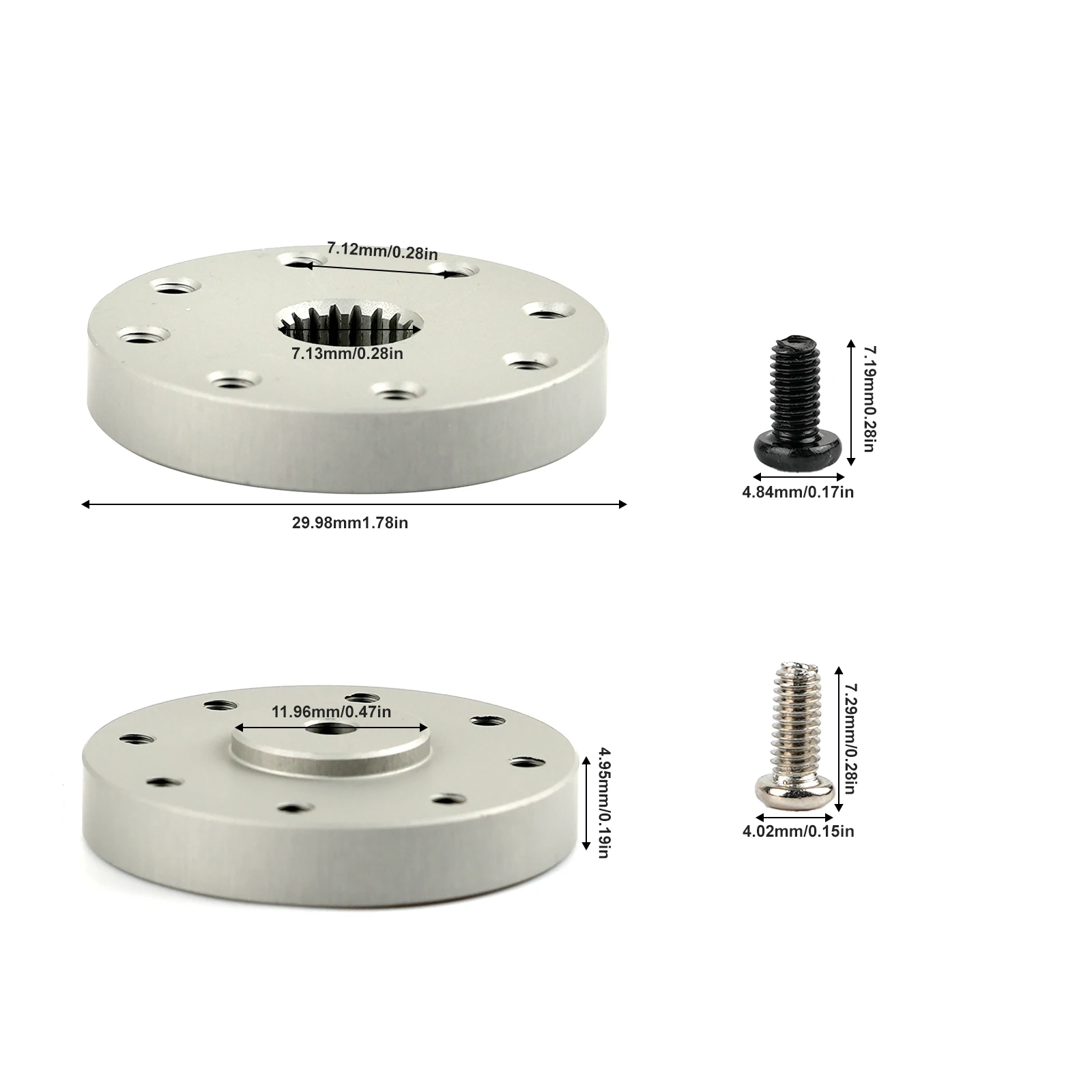 18T Metal Round Servo Bracket for DS5160 60KG Servo Motor with 4 Sets M2.5*6 Nuts - Hardware Accessory