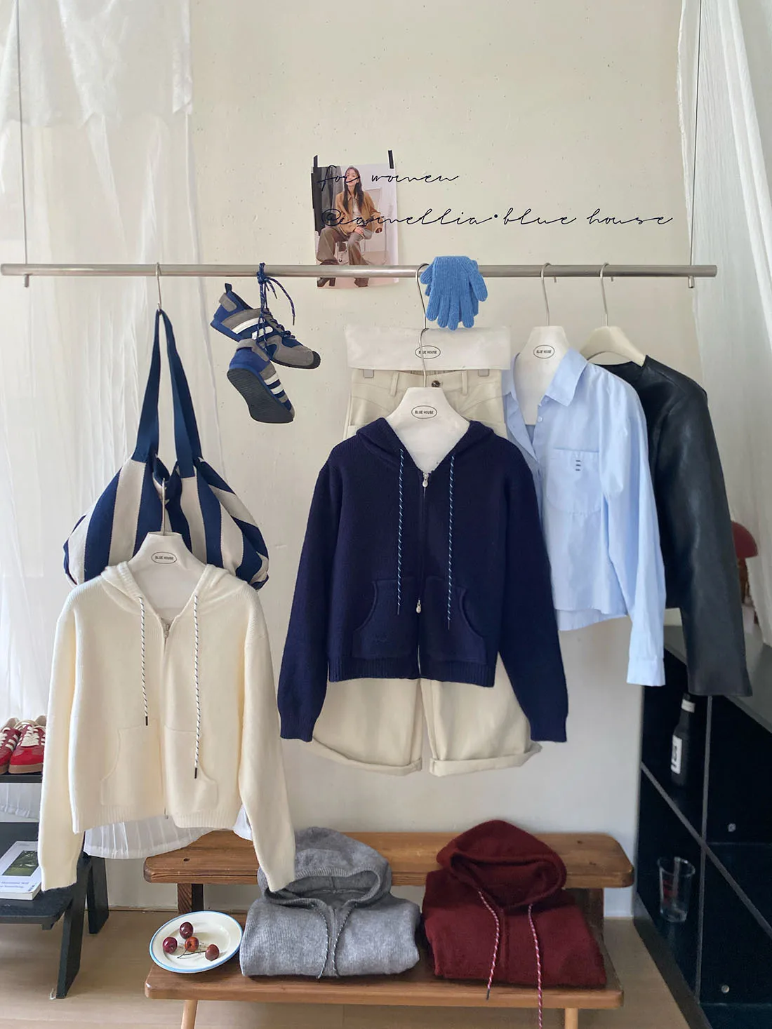 Chaqueta de Punto con Capucha y Cremallera Hoada para Mujer, Estilo Coreano, Diseño de Moda, Otoño Invierno, Suéter Abrigado