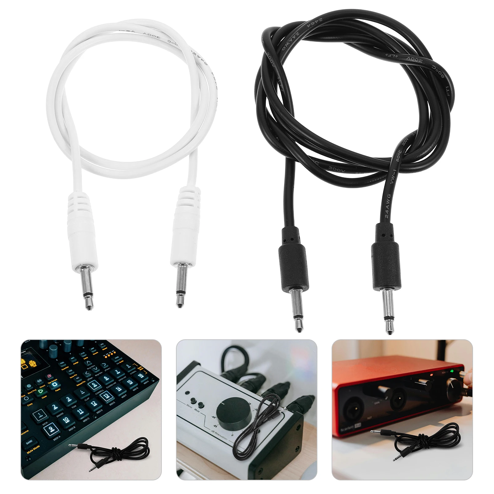 

2 Pcs Synthesizer Connection Cable Modular for Jumper Wire Audio Card Connecting Pvc Cables Accessory Instrument