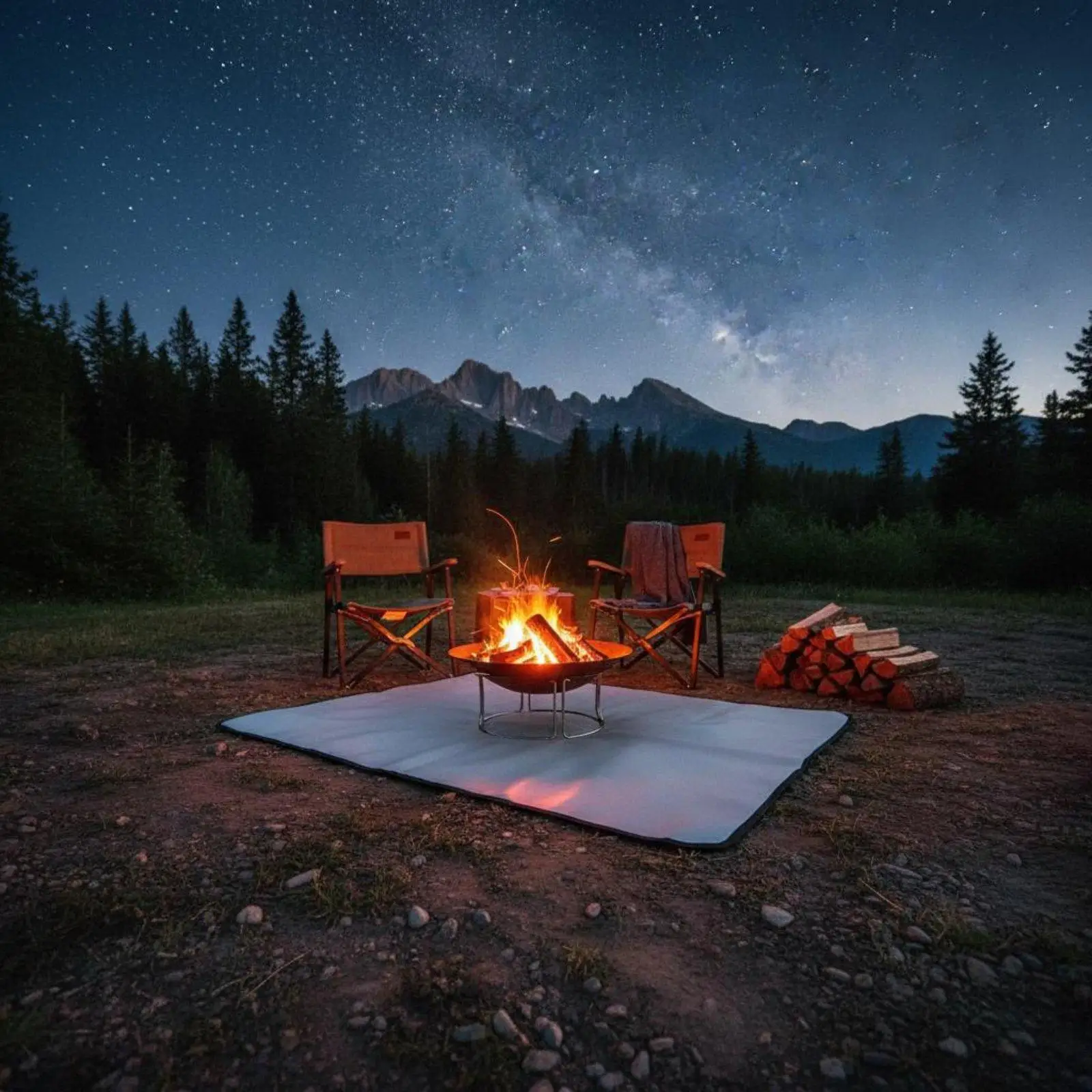 Fireproof Grill Mat Retardant Fire Fireplace Mat High Temperature Resistant Fire