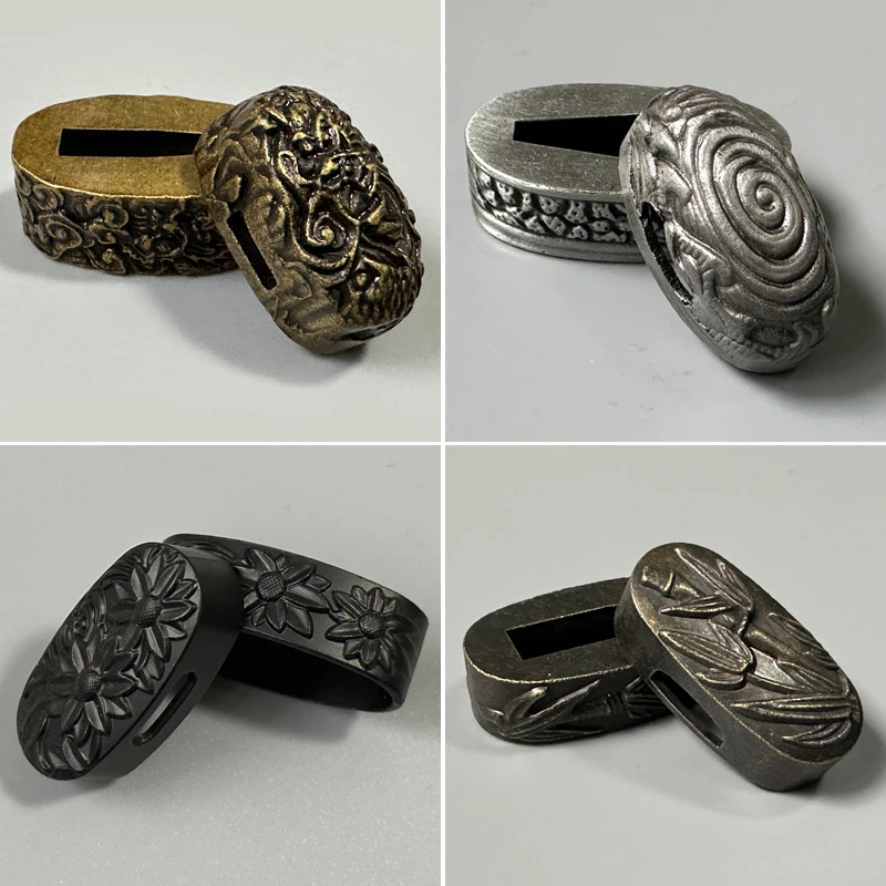 Katana Kashira Fuchi Metal Accessories for Japanese Samurai Sword Tsuka Zinc Alloy Fittings Multiple Design Choice Brand New