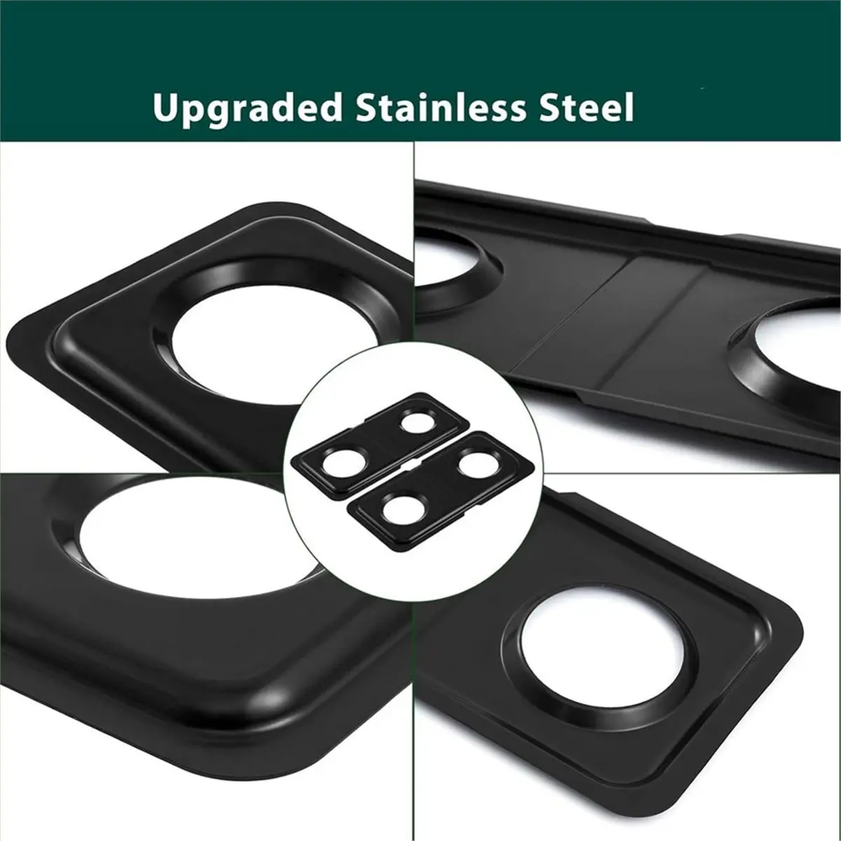 618 Mega Sale WB34K10009 WB34K10010 Drip Pans Cooktop Replacement Parts for Stove Range Parts, Double Burner Drip Pan Oven Parts