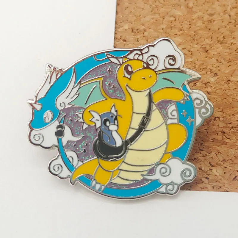 Anime Pokemon Charmander Enamel Pins Collect Kawaii Dinosaur Metal Cartoon Brooch Backpack Hat Bag Collar Lapel Badges