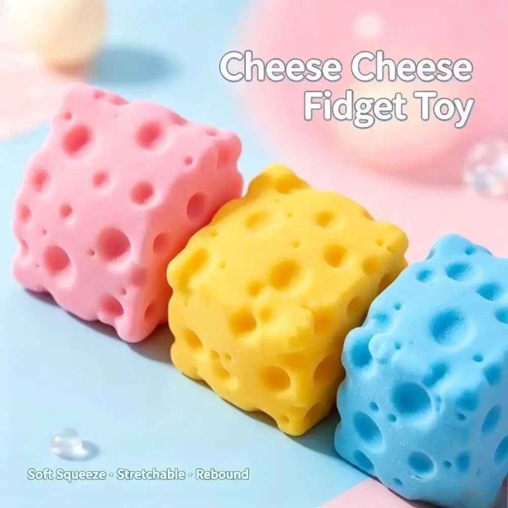 Moldable Cheese Squeezed Hand Relax Super Soft Cheese Block Squishy Comfortable Kneading Cheese Slow Rebound for Adults