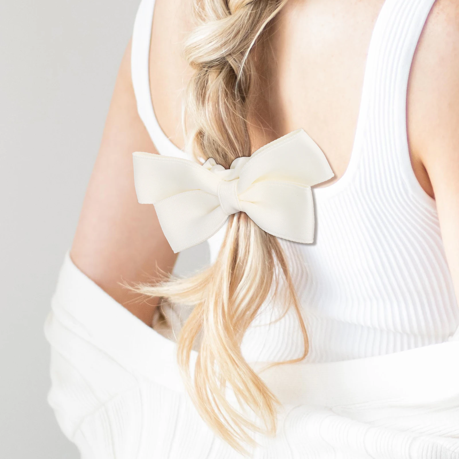

6 Pcs Elastic Hair Ties Stylish Bow Knot Silk Scrunchies Rope Ponytail Holder Women Hair Satin Accessories
