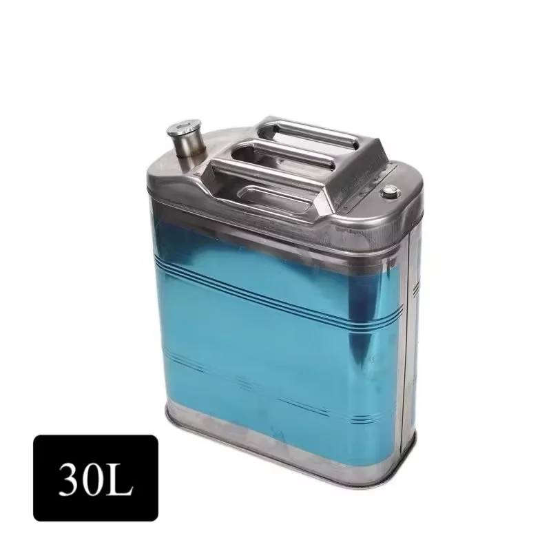 430 stainless steel 30L three-handle thickened portable special gasoline and diesel outdoor emergency backup oil storage barrel