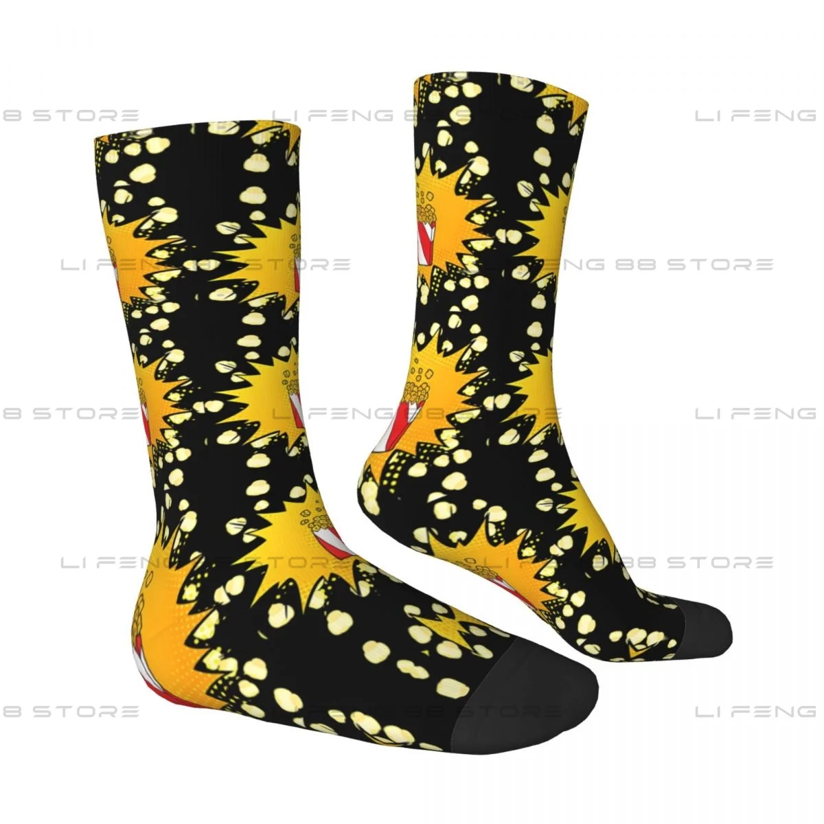 Popcorn Unisex Winters ocken Radfahren Happy Socks Street Style verrückte Socke