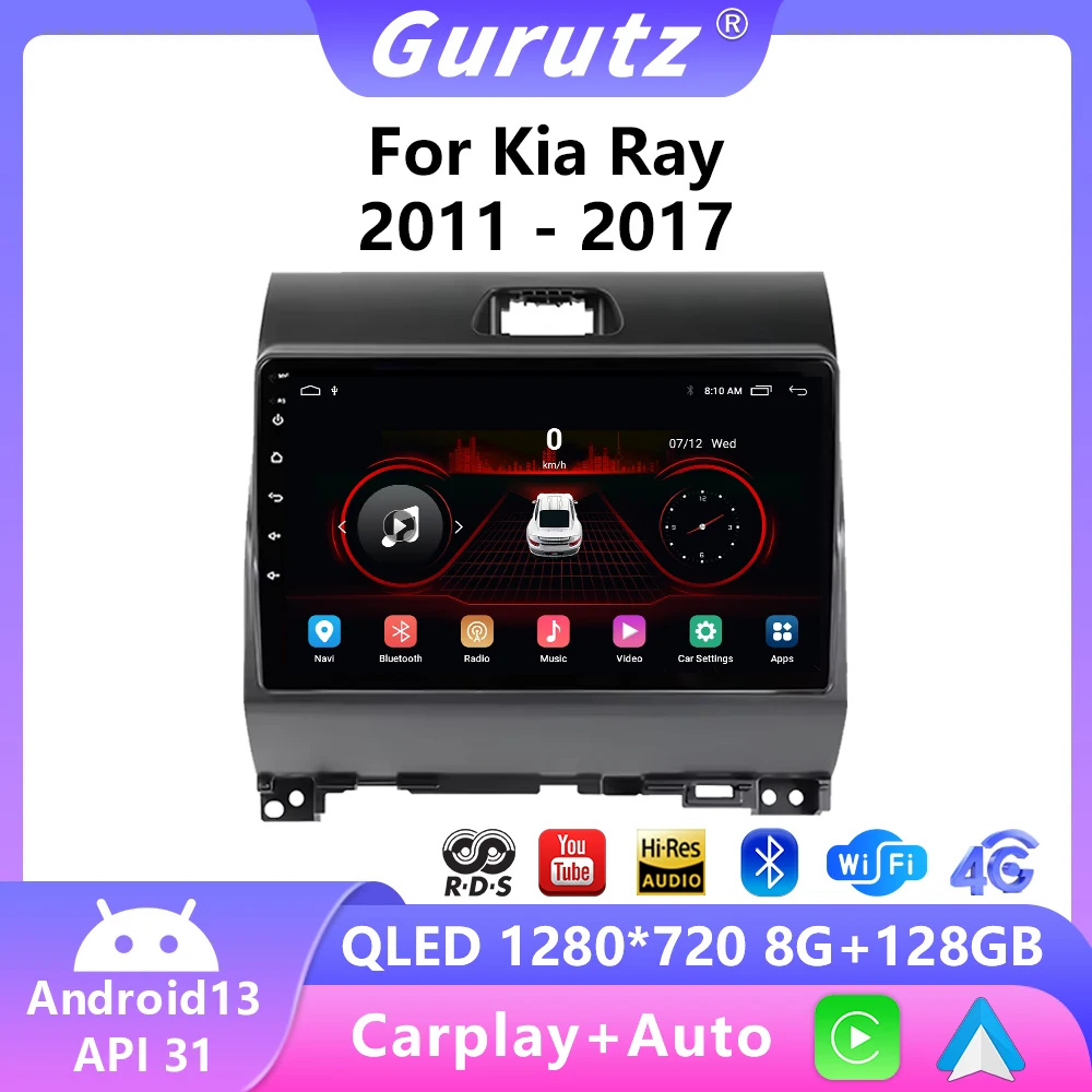 

2 Din Android Auto Wireless Carplay For KIA Ray 2011 - 2017 Car Radio Multimedia Stereo Player GPS Navigation Head Unit Wifi 4G