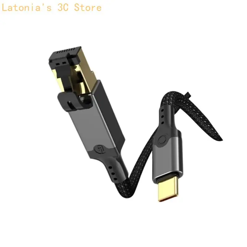 RJ45 Ethernet Access Cable for USB Devices, Gigabit Internet Link for Streaming, Downloads and Office Study Use X3UB